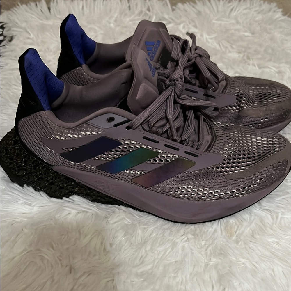 Adidas Purple and Black Athletic Shoes with Mesh Upper woman 7.5